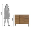 Ver mais imagens de Balcão de Pia Emilly com 3 Portas e 1 Gaveta Rustic Madesa