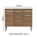 Ver imagem 4 de Balcão de Pia Emilly com 3 Portas e 1 Gaveta Rustic Madesa