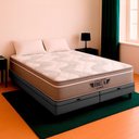 Ver imagem 1 de Cama Box Baú Queen Cinza e Colchão Ibiza Molas Vstore