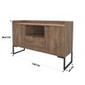 Buffet Aparador 135cm 2 Portas 1 Gaveta 1 Nicho Iron Espresso Móveis - 5