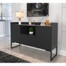 Buffet Aparador 135cm 2 Portas 1 Gaveta 1 Nicho Iron Espresso Móveis - 7