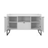 Buffet Aparador 135cm 2 Portas 1 Gaveta 1 Nicho Iron Espresso Móveis - 3