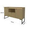 Buffet Aparador 135cm 2 Portas 1 Gaveta 1 Nicho Iron Espresso Móveis - 5