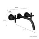 Ver imagem 2 de Misturador de Parede para Lavatório Black Matte Deca Cod: 1878.bl64.mt
