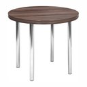 Ver imagem 2 de Mesa de Jantar Redonda 4 Lugares Tampo em MDP Marrom/Nogueira