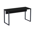 Ver imagem 1 de Mesa Escritório P25 Tub Pandin 170 Cm (larg) X 70 Cm (prof) Tampo Mdp Preto Pé Aço Tubular Azul