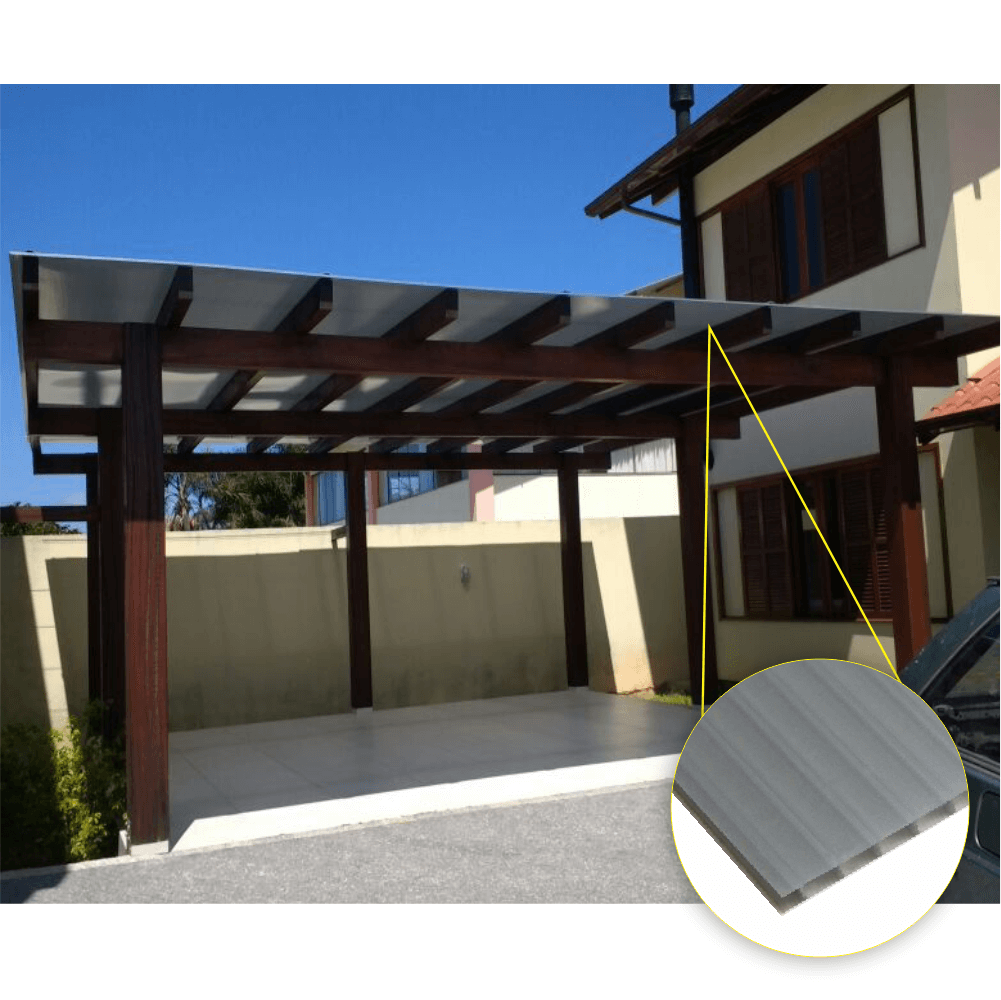 Ver imagem 5 de Chapa Policarbonato Alveolar Cinza Refletivo 6mm 2,10m x 6m