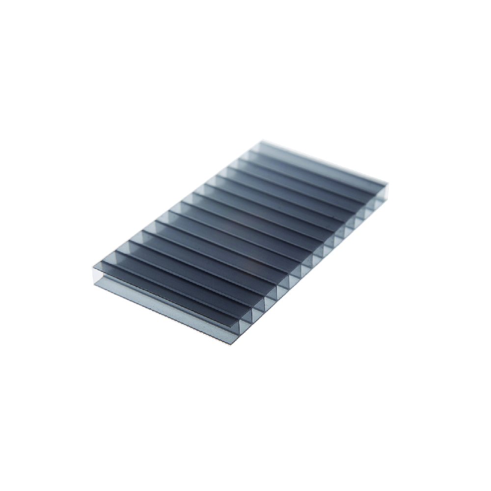 Chapa Policarbonato Alveolar Cinza Refletivo 6mm 2,10m x 6m