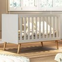 Ver imagem 4 de Berço Americano e Guarda Roupa Infantil Ambiente Ludmila Off White Bétula - Carolina Baby
