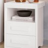 Mesinha para Cabeceira 42 X 38 Cm 2 Gavetas Branco Ginza Jm Móveis - 3