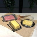 Ver imagem 2 de Manteigueira Pote para Guardar Manteiga Geladeira Aço Inox