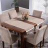 Caminho de Mesa 1,30m X 46cm Juta Natural e Malva 1 Peça Decoração - 1