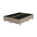 Ver imagem 5 de Base Box Queen Bipartido Bege Suede 38x158x198