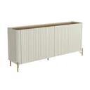 Ver imagem 2 de Buffet Mdf com Gaveta e Porta Brise L180 X A81,5cm Louro/luna/dourado F831b