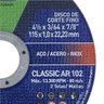 Kit Disco de Corte Aço Inox 4.1/2'' C/ 20pçs - Norton - 4