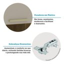 Ver imagem 6 de Paneleiro 70cm 3 Portas com 2 Nichos para Microondas Isis Lu Avelã-mocca Laca