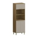 Ver imagem 1 de Paneleiro 70cm 3 Portas com 2 Nichos para Microondas Isis Lu Avelã-mocca Laca