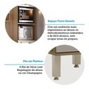 Ver imagem 3 de Paneleiro 70cm 3 Portas com 2 Nichos para Microondas Isis Lu Avelã-mocca Laca