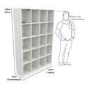 Ver imagem 2 de Armário Colmeia M10 Mdp Organizador Estante Prateleira - Branco