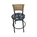 Ver imagem 3 de Kit 2 Banquetas Baixa de Cozinha Encosto Junco