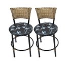 Ver imagem 1 de Kit 2 Banquetas Baixa de Cozinha Encosto Junco