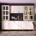 Ver imagem 2 de Cozinha Compacta Retrô 4 Peças Off/white Nogueira Modelo 005