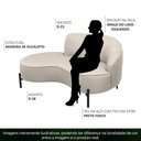 Ver imagem 4 de Sofá Curvo 2 Lugares 150cm Braço Esq. Thommy Pés Preto Linho Off White - Nexta Casa