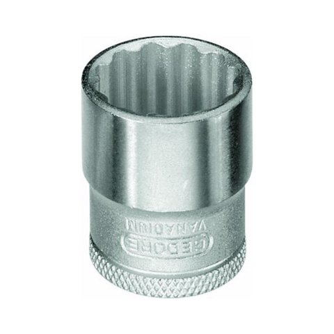 Soquete Estriado Curto 20 Mm Encaixe de 1/2" - Gedore 015111