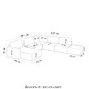 Ver imagem 4 de Sofá de Canto Chaise 5 Lugares 291cm Bristol M22 Linho Cru - Mpozenato
