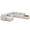 Ver imagem 2 de Sofá de Canto Chaise 5 Lugares 291cm Bristol M22 Linho Cru - Mpozenato