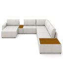 Ver imagem 5 de Sofá de Canto Chaise 5 Lugares 291cm Bristol M22 Linho Cru - Mpozenato
