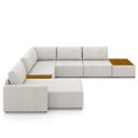 Ver imagem 7 de Sofá de Canto Chaise 5 Lugares 291cm Bristol M22 Linho Cru - Mpozenato