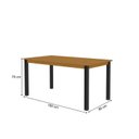 Ver imagem 3 de Mesa Monaco 160x80cm Tampo MDF com 6 Cadeiras Tokio Marrom/Preto/Nature