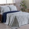 Cobre Leito Queen Colori Dupla Face 200 Fios Estampado 3 Peças - Marie Azul - 4