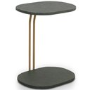 Ver imagem 5 de Mesa Lateral Orgânica para Sala Living Shely L06 Couro Verde - Lyam Decor