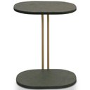 Ver imagem 2 de Mesa Lateral Orgânica para Sala Living Shely L06 Couro Verde - Lyam Decor