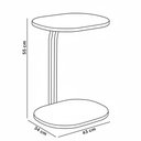 Ver imagem 4 de Mesa Lateral Orgânica para Sala Living Shely L06 Couro Verde - Lyam Decor