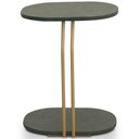 Ver imagem 6 de Mesa Lateral Orgânica para Sala Living Shely L06 Couro Verde - Lyam Decor