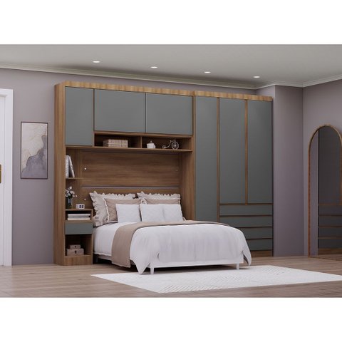 Guarda Roupa Casal Modulado 6 Portas e 6 Gavetas Veneza Luciane Móveis
