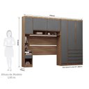 Ver imagem 3 de Guarda Roupa Casal Modulado 6 Portas e 6 Gavetas Veneza Luciane Móveis
