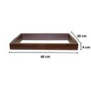 Ver imagem 5 de Bandeja Decorativa Espelhada Retangular 30x40 Madeira Exclusiva:café