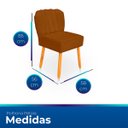 Ver imagem 6 de Cadeira Pétala para Sala de Jantar Confortável e Reforçada Suede