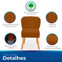 Ver imagem 3 de Cadeira Pétala para Sala de Jantar Confortável e Reforçada Suede
