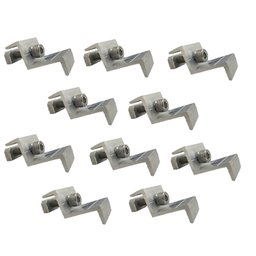 Kit 10 Grampo Painel Placa Solar Presilha Fixador Terminal Universal - 1