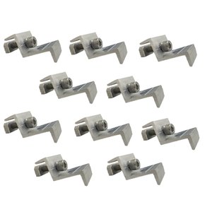Kit 10 Grampo Painel Placa Solar Presilha Fixador Terminal Universal