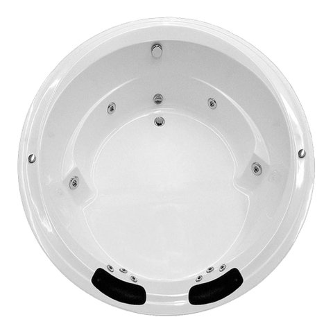 Banheira Redonda Tahiti Completa com Hidro em Acrílico