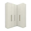 Ver imagem 1 de Guarda Roupa Modulado Canto 5 Portas 3 Gavetas Seletto Areia