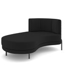 Ver imagem 1 de Sofá Chaise Longue Sala de Estar Living Lucca Esquerdo D02 Veludo Preto C-300 - Lyam Decor