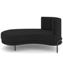 Ver imagem 5 de Sofá Chaise Longue Sala de Estar Living Lucca Esquerdo D02 Veludo Preto C-300 - Lyam Decor
