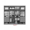 Ver imagem 4 de Guarda Roupa Casal 8 Portas 8 Gavetas sem Pés Daymont - D' Doro Castanho